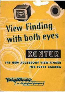 Voigtlander Kontur Viewfinders manual. Camera Instructions.